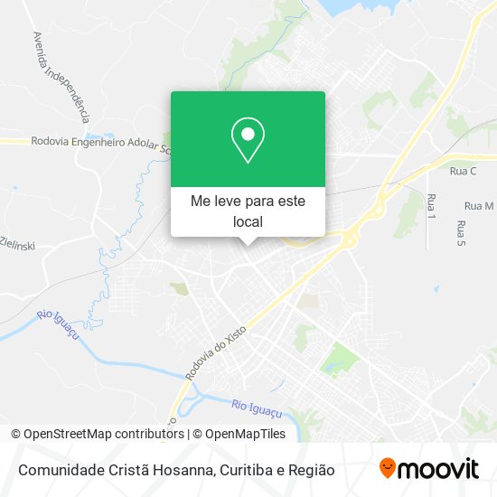 Comunidade Cristã Hosanna mapa