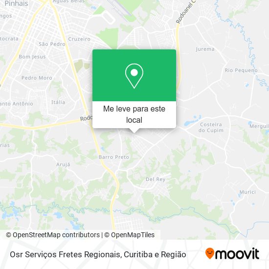 Osr Serviços Fretes Regionais mapa