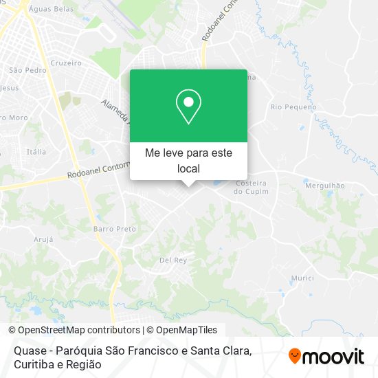Quase - Paróquia São Francisco e Santa Clara mapa