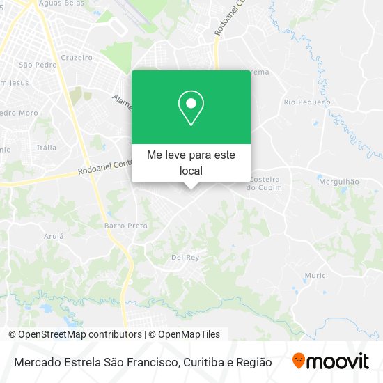 Mercado Estrela São Francisco mapa