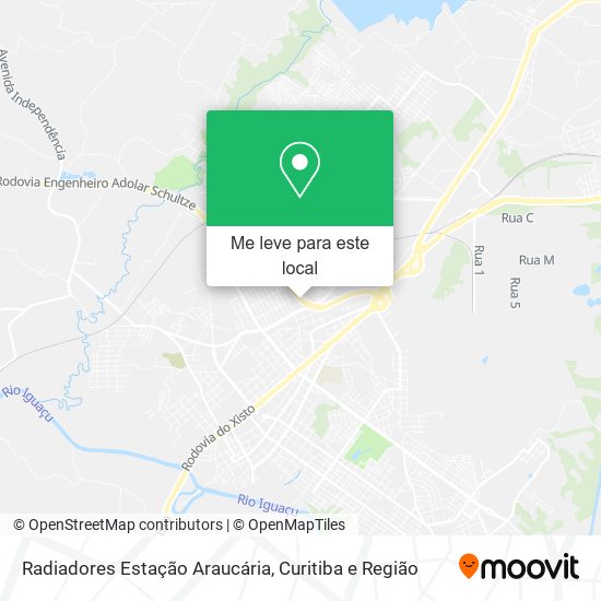 Radiadores Estação Araucária mapa