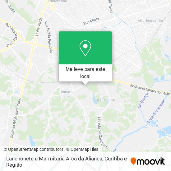 Lanchonete e Marmitaria Arca da Alianca mapa
