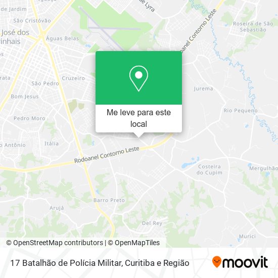 17 Batalhão de Polícia Militar mapa