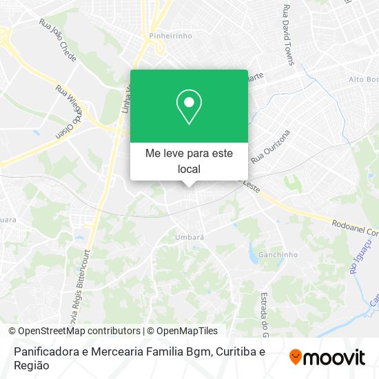 Panificadora e Mercearia Familia Bgm mapa