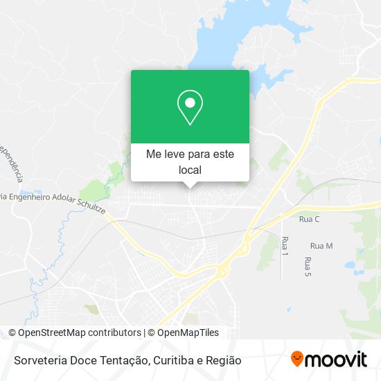 Sorveteria Doce Tentação mapa