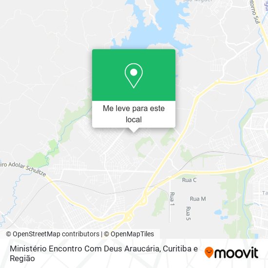 Ministério Encontro Com Deus Araucária mapa