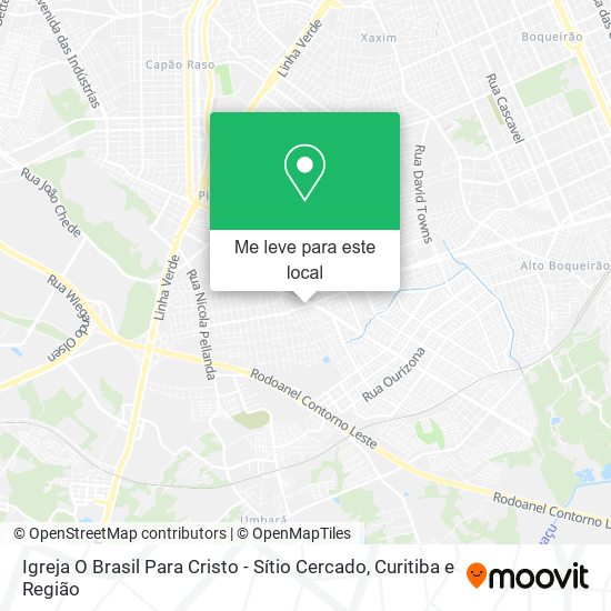 Igreja O Brasil Para Cristo - Sítio Cercado mapa