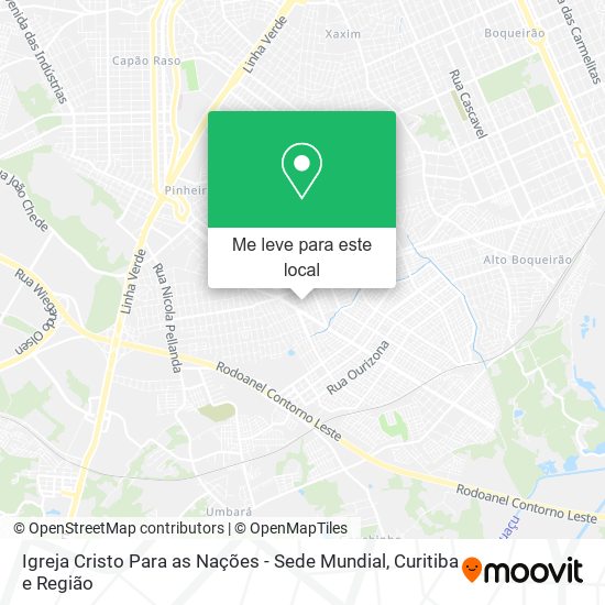 Igreja Cristo Para as Nações - Sede Mundial mapa