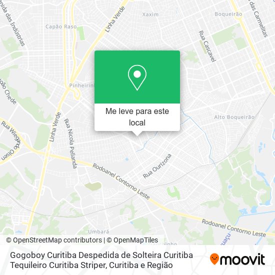 Gogoboy Curitiba Despedida de Solteira Curitiba Tequileiro Curitiba Striper mapa