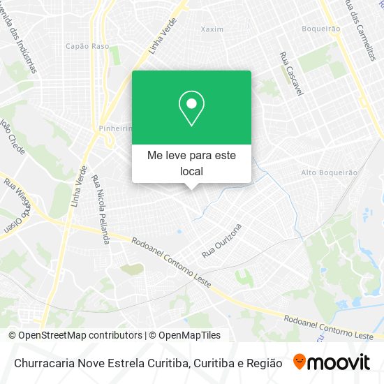 Churracaria Nove Estrela Curitiba mapa