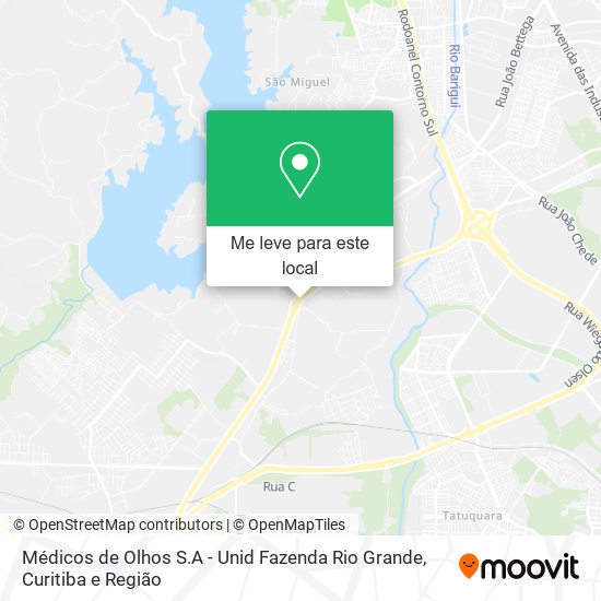 Médicos de Olhos S.A - Unid Fazenda Rio Grande mapa