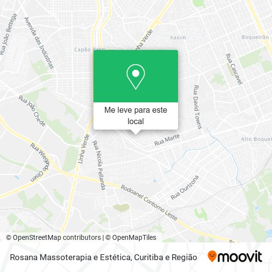 Rosana Massoterapia e Estética mapa