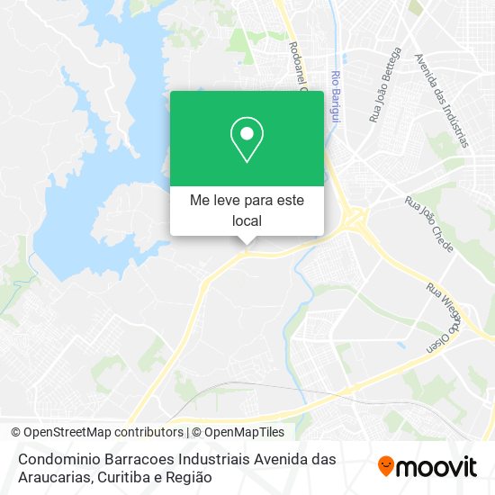 Condominio Barracoes Industriais Avenida das Araucarias mapa