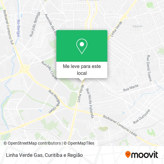 Linha Verde Gas mapa