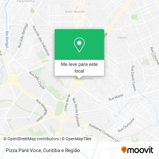 Pizza Pará Voce mapa