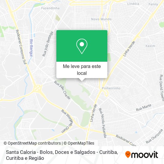 Santa Caloria - Bolos, Doces e Salgados - Curitiba mapa
