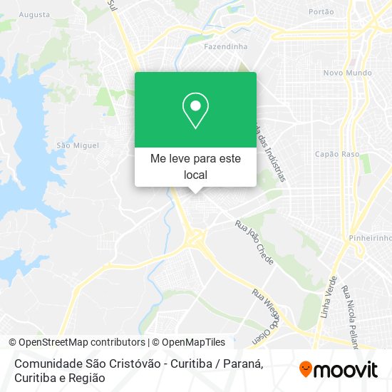 Comunidade São Cristóvão - Curitiba / Paraná mapa