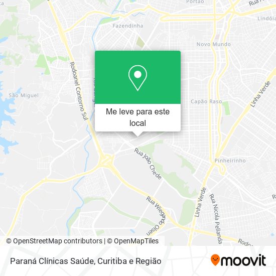 Paraná Clínicas Saúde mapa