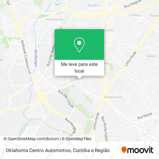 Oklahoma Centro Automotivo mapa