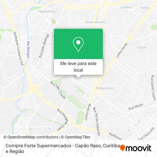 Compre Forte Supermercados - Capão Raso mapa