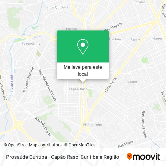 Prosaúde Curitiba - Capão Raso mapa