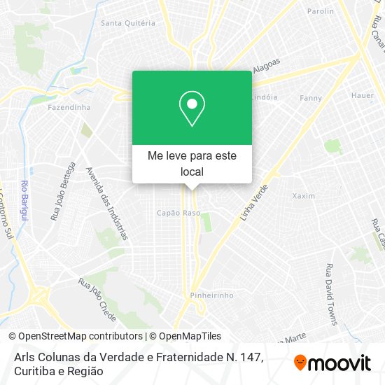 Arls Colunas da Verdade e Fraternidade N. 147 mapa