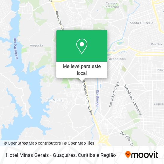 Hotel Minas Gerais - Guaçuí/es mapa