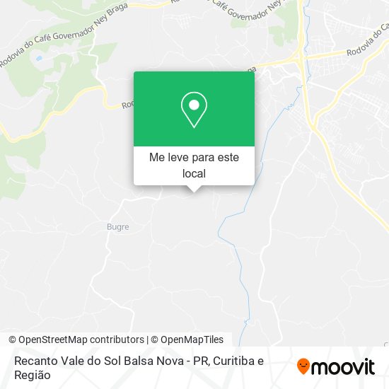 Recanto Vale do Sol Balsa Nova - PR mapa