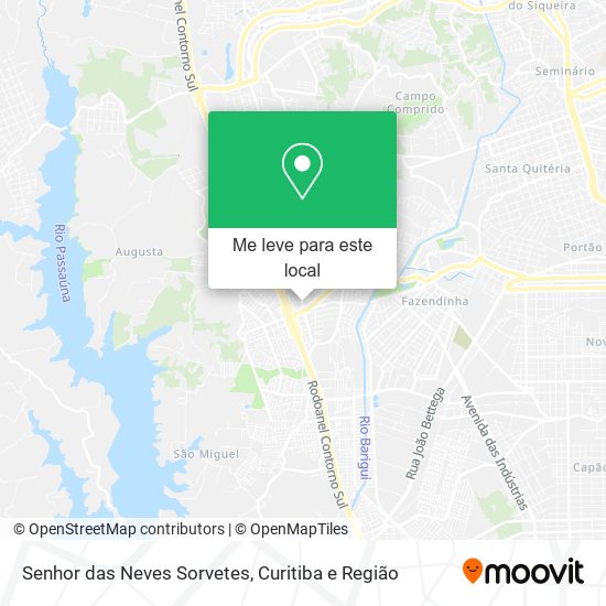 Senhor das Neves Sorvetes mapa
