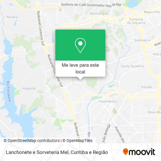 Lanchonete e Sorveteria Mel mapa
