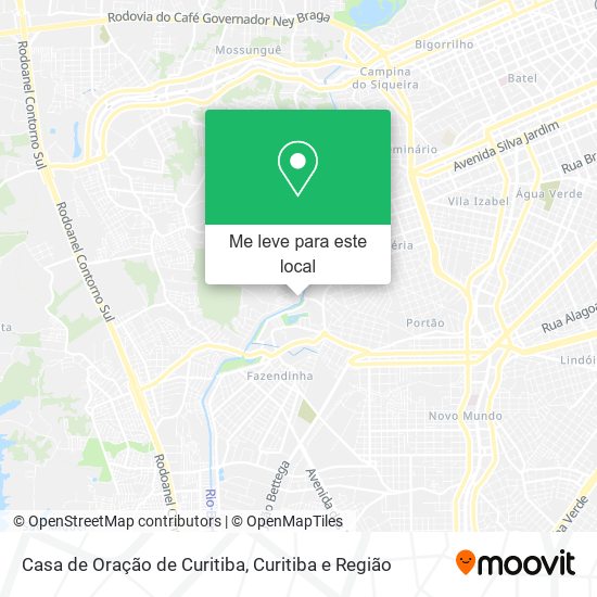 Casa de Oração de Curitiba mapa
