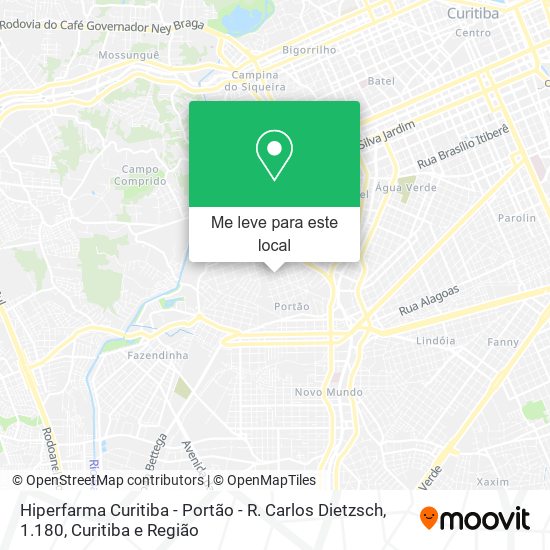 Hiperfarma Curitiba - Portão - R. Carlos Dietzsch, 1.180 mapa