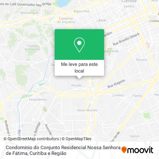 Condomínio do Conjunto Residencial Nossa Senhora de Fátima mapa