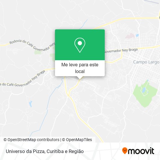 Universo da Pizza mapa