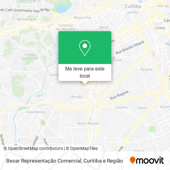 Besar Representação Comercial mapa