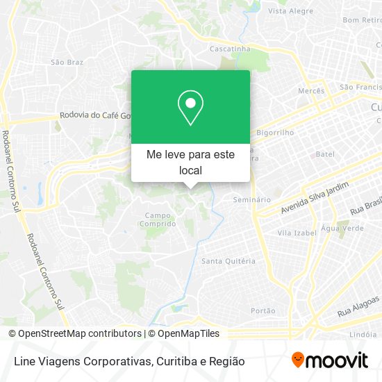 Line Viagens Corporativas mapa