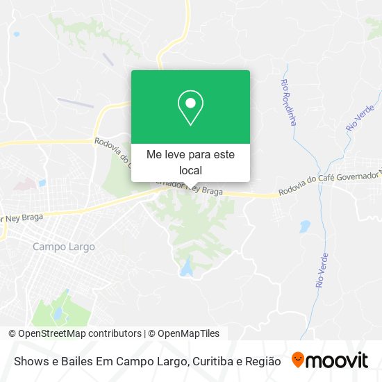 Shows e Bailes Em Campo Largo mapa