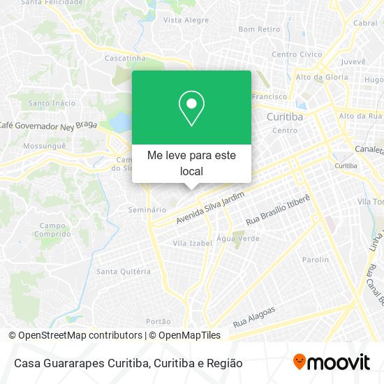 Casa Guararapes Curitiba mapa