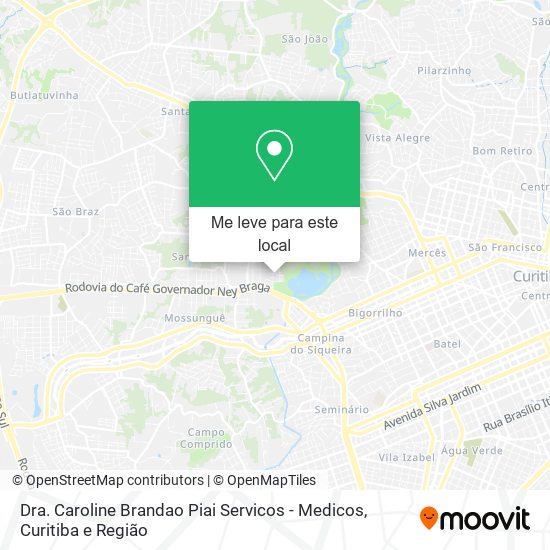 Dra. Caroline Brandao Piai Servicos - Medicos mapa