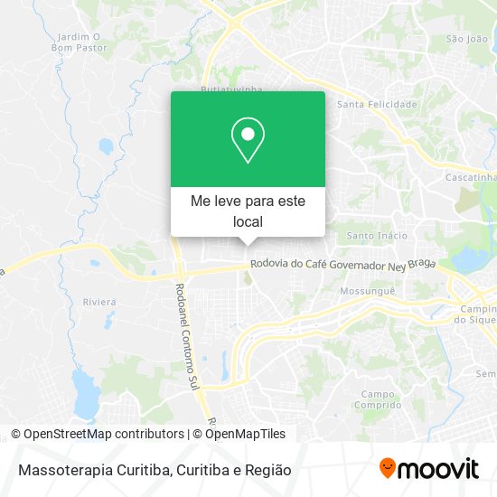 Massoterapia Curitiba mapa