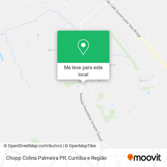 Chopp Colina Palmeira PR mapa