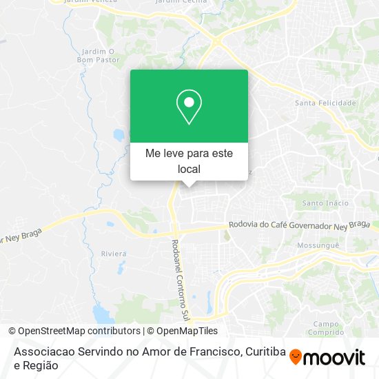 Associacao Servindo no Amor de Francisco mapa