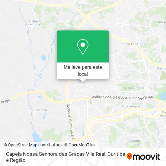 Capela Nossa Senhora das Graças Vila Real mapa