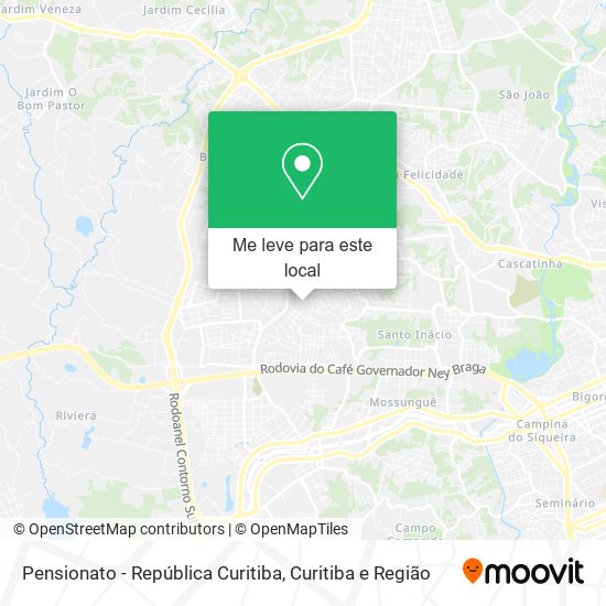 Pensionato - República Curitiba mapa