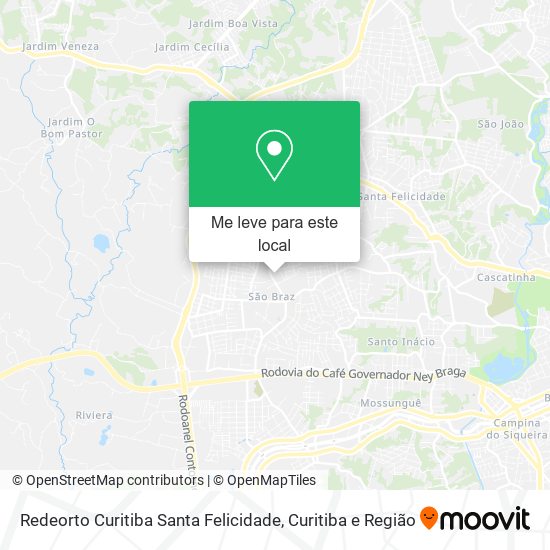 Redeorto Curitiba Santa Felicidade mapa