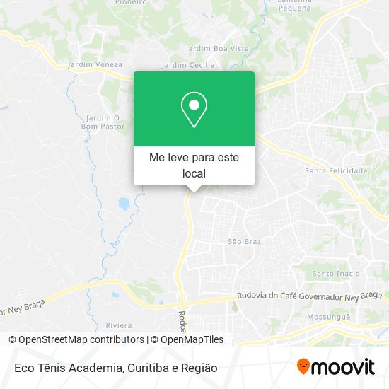 Eco Tênis Academia mapa