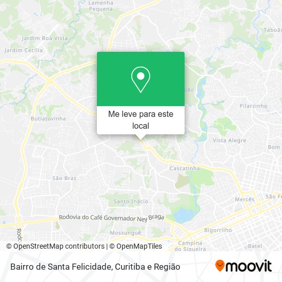 Bairro de Santa Felicidade mapa