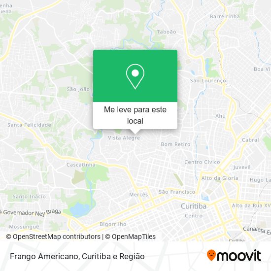 Frango Americano mapa