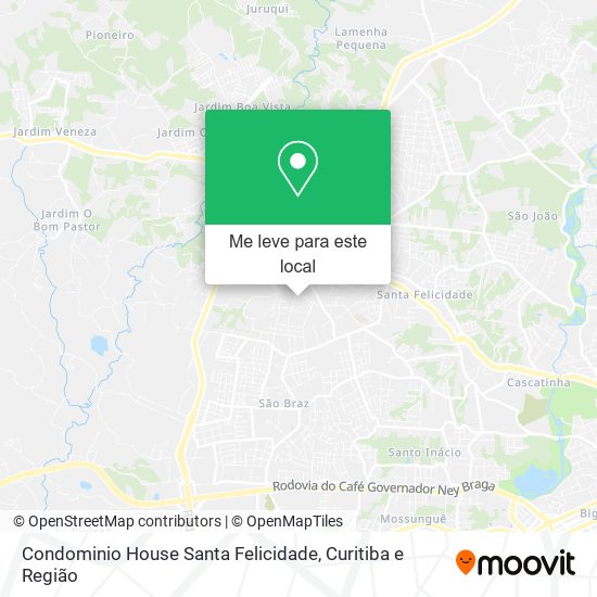 Condominio House Santa Felicidade mapa