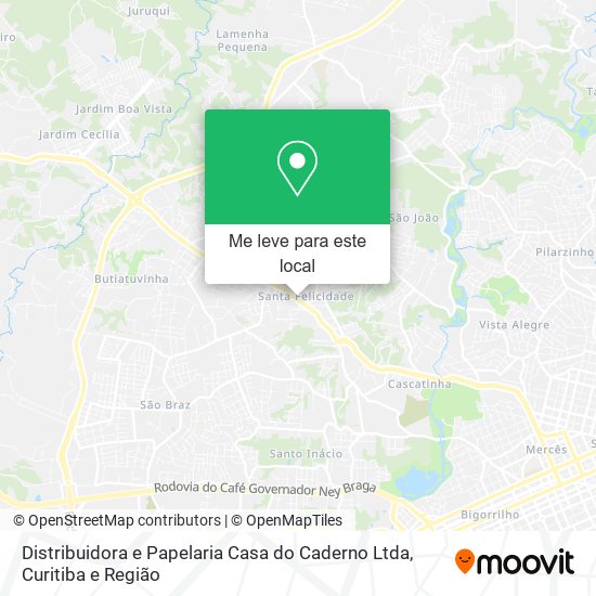 Distribuidora e Papelaria Casa do Caderno Ltda mapa